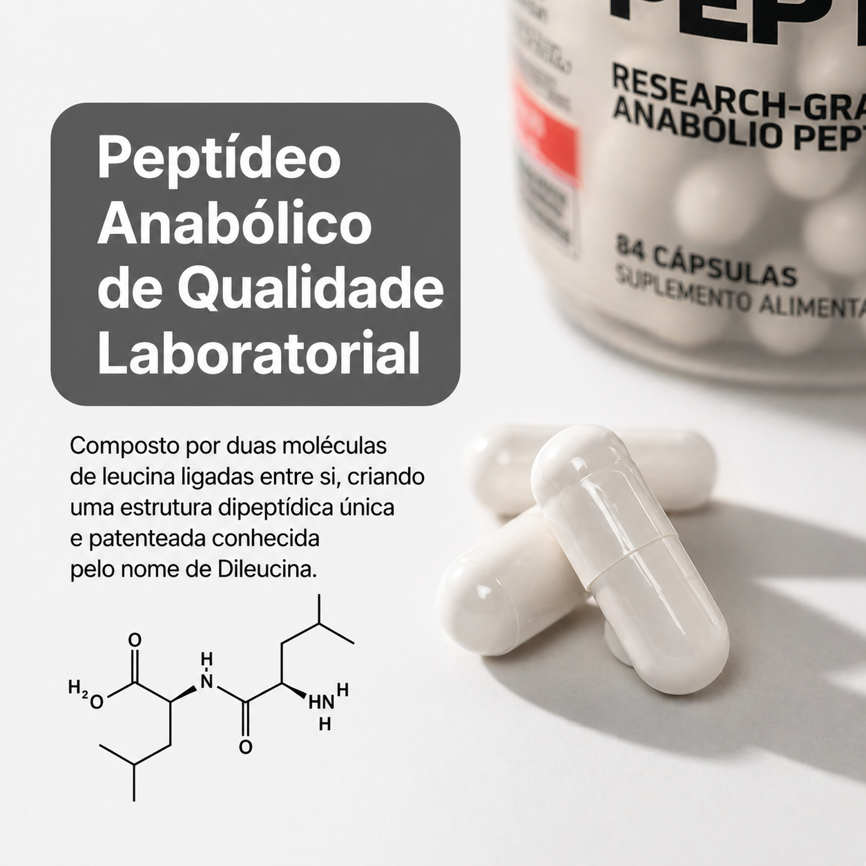 Muscle Peptide Dileucine 185 - 84 Cápsulas